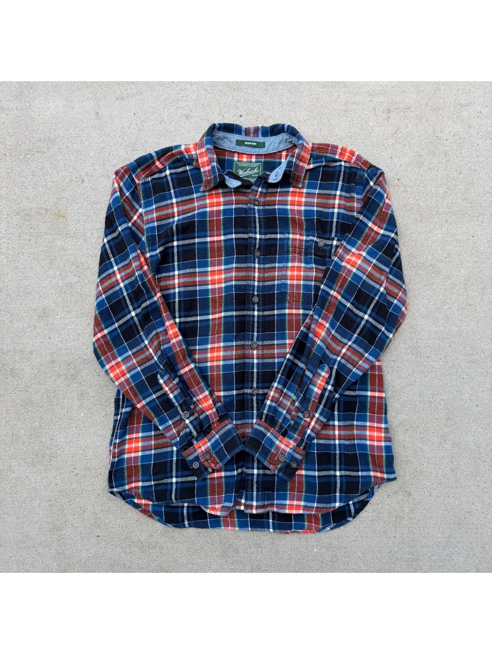 Woolrich Button Up Shirt Men M Plaid Flannel Casual Outdoor